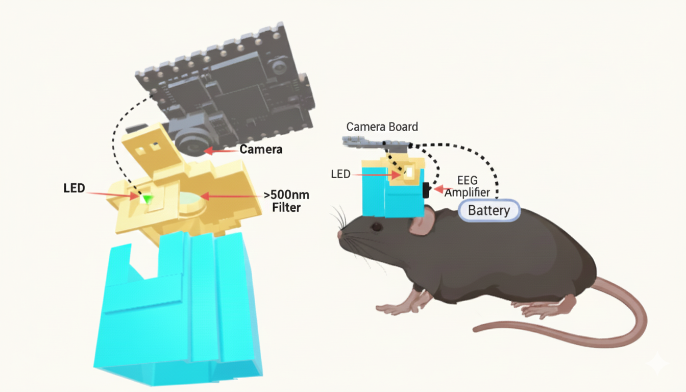 Mounted EEG-Optical Imaging Setup